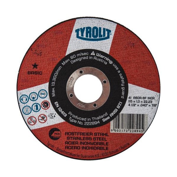 tyorlit_-_basic_115.jpg Tyrolit - Ø 115 x 1 x 22,23 - Slika 1